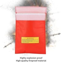 Red Lithium Battery Explosion-Proof Bag/Protection Bag Size: 230x300mm - 5