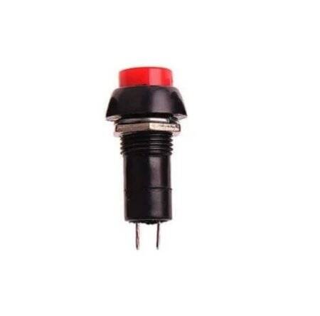 Red PBS-11B 12mm 2 PIN Momentary Self-Reset Round Plastic Push Button Switch - 1