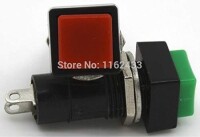 Red PBS-12A 12mm 2 PIN Off-On Self-Locking Self-Reset Square Push Button Switch - 4