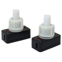 Red PBS-17A 10mm On-Off Plastic Push Button Switch Square Mini Self Locking - 4