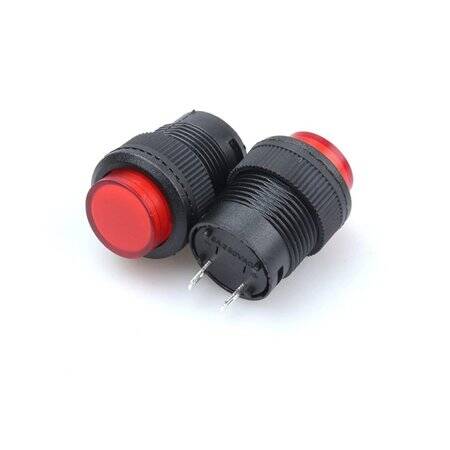 Red R16-503A 16mm 2 PIN Momentary Self-Reset Mini Push Button Switch Without Light - 2