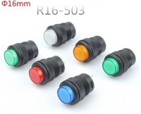 Red R16-503BD 16mm 4 Pin Momentary Self-Reset Mini Push Button Switch With Light - 2