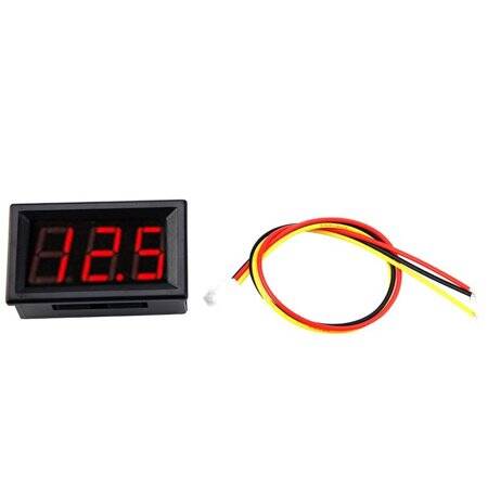 Red Three-Wire 0-56inch DC 0-100V Digital Voltmeter - 2