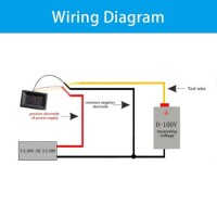 Red Three-Wire 0-56inch DC 0-100V Digital Voltmeter - 3