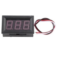 Red Three-Wire 0-56inch DC 0-100V Digital Voltmeter - 4