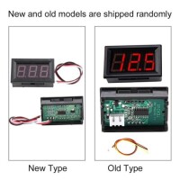 Red Three-Wire 0-56inch DC 0-100V Digital Voltmeter - 5