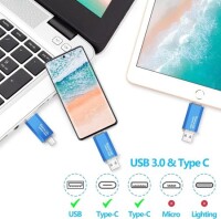 Robot Cube Blue U101 MINI Waterproof U Disk USB2.0 128GB - 5