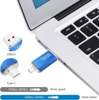 Robot Cube Blue U101 MINI Waterproof U Disk USB2.0 128GB - 3