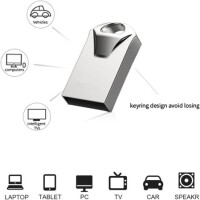 Robot Cube Silver U101 MINI Waterproof U Disk USB2.0 2GB - 3