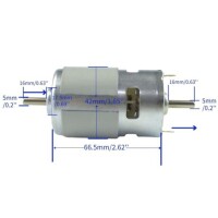 Round Shaft 775 12V 12000RPM High Speed High Torque DC Motor Dual Shaft - 2