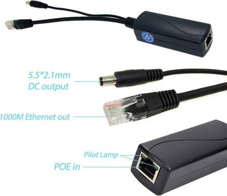 SDAPO Mirco USB 100M PoE Splitter 48V To 12V 1A - Double Board - 2