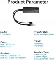 SDAPO Type C 100M PoE Splitter 48V To 12V 1A - Double Board - 4