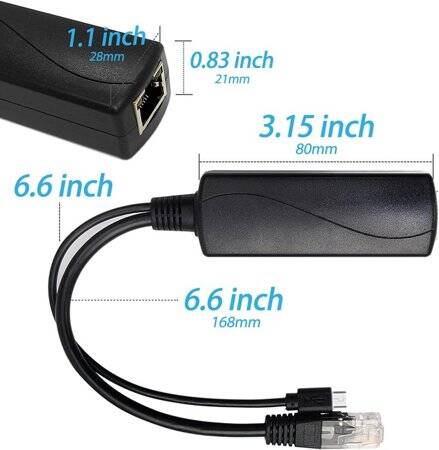 SDAPO Type C 100M PoE Splitter 48V To 12V 2A - Normal Version - 4