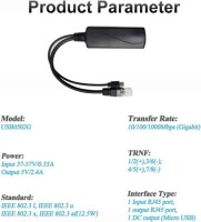 SDAPO USB0502 Mirco USB 100M PoE Splitter 48V To 5V 2.4A - 4