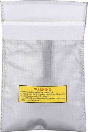 Silver Lithium Battery Explosion-Proof Bag/Protection Bag Size: 180x230mm - 1