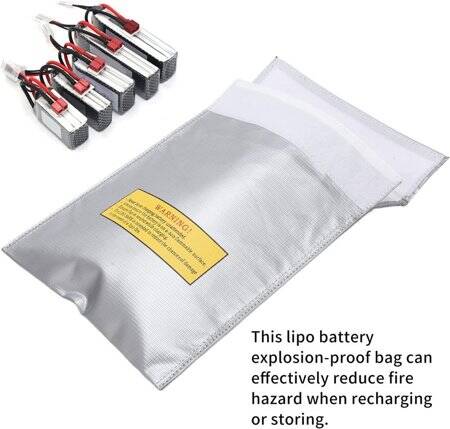 Silver Lithium Battery Explosion-Proof Bag/Protection Bag Size: 180x230mm - 5