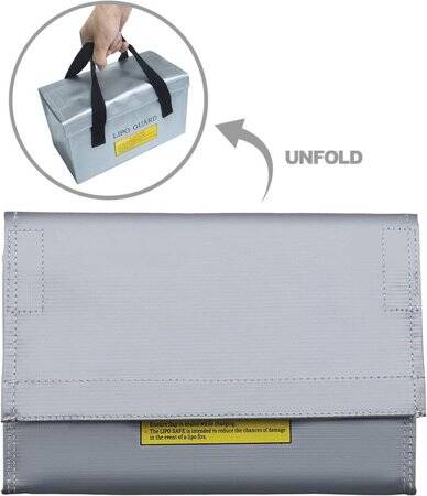 Silver Lithium Battery Explosion-Proof Bag/Protection Bag Size: 260x130x150mm - 4