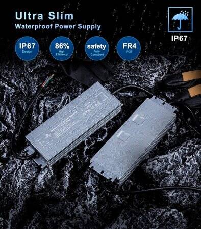 Silver Waterproof Power Supply 60W 24V 2.5A - 2