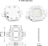 SMD 10W High Power LED Bulb 365-370nm Purple - 4