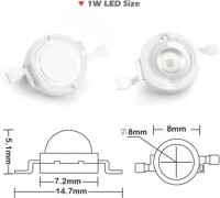 SMD 1W High Power LED Bulb Plant Blue - 4