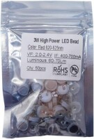 SMD 3W High Power LED Bulb Red - 2