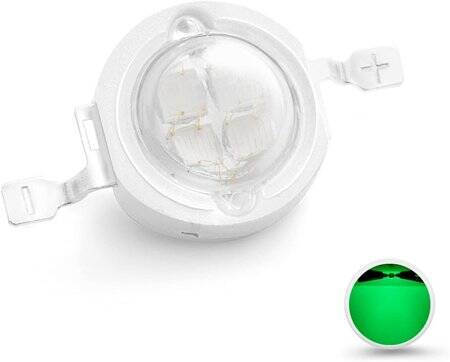 SMD 5W High Power LED Bulb Dual Chip Green - 2