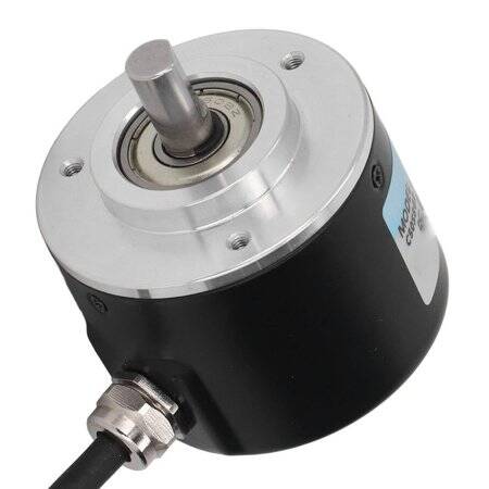 Solid Shaft D6mm DC5-24V 1000 Pulses Incremental Photoelectric Rotary Encoder Push-Pull Output PNP F - 5