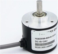 Solid Shaft D6mm DC5-24V 360 Pulses PNP Incremental Photoelectric Rotary Encoder - 1