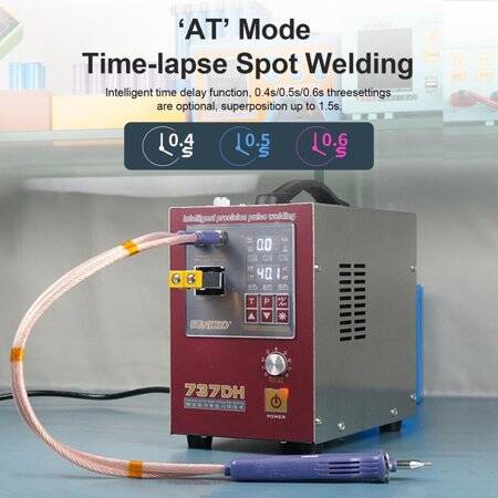 SUNKKO 737DH 4-3KW 18650 Battery Spot Welder With 70B Spot Welding Pen AU Plug 220V - 5