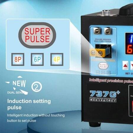 SUNKKO 737G Dual Pulse Dual Display Battery Spot Welding Machine AU Plug 220V - 5