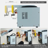 SUNKKO 738AL 18650 Battery Pulse Spot Welder + 73LA Welding Arm + 70BN Welding Pen EU Plug 220V - 5