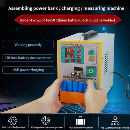 SUNKKO 788S Lithium Battery Welding Machine Double Pulse UK Plug 220V - 2