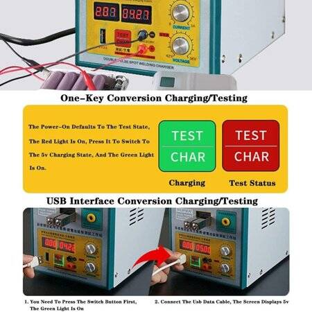 SUNKKO 788S Lithium Battery Welding Machine Double Pulse US Plug 110V - 5