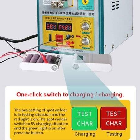 SUNKKO 788S-Pro 18650 Battery Pulse Spot Welder With 70B Spot Welding Pen ES Plug 110V - 5