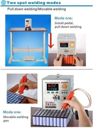 SUNKKO 797DH Foot Pedal DeskTop Spot Welding Machine +70B Welder Pen UK Plug 220V - 2