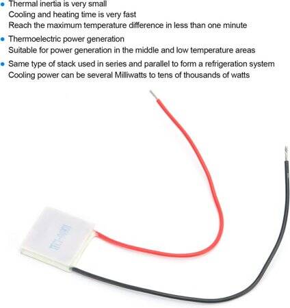 TEC1-4905 4-5V 17W TEC Thermoelectric Cooler RAndom Line Color Size:25x25mm - 2