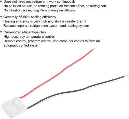 TEC1-4905 4-5V 17W TEC Thermoelectric Cooler RAndom Line Color Size:25x25mm - 3