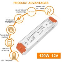 TG100W 12V Led SCR Indoor Dimming Power Supply Size: 232x49x30mm - 2