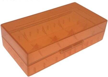 Transparent Waterproof 4x 18650 Battery Portable Clear Plastic Storage Box Size: 83x72x23.5mm - 4