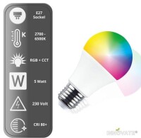 Tuya 220-240V WiFi Smart Bulb 10W RGB+WW E27 Remote Timing Regulation Of Alexa Lumen: 1000lm - 2