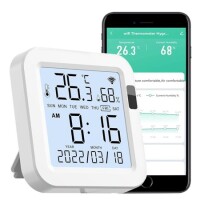 TUYA Bluetooth Smart Brightness Thermometer Sensor Light Temperature Humidity Detector Tuya Smart App Alexa Control With Battery - 1