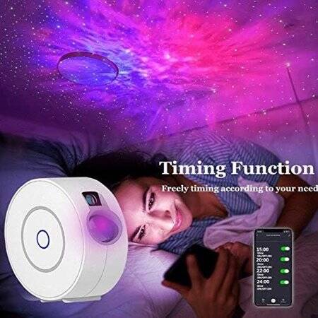 Tuya Smart Star Projector WiFi Laser Starry Sky Waving Night Light Led Colorful APP Wireless Control Alexa Google Home EU Plug - 4