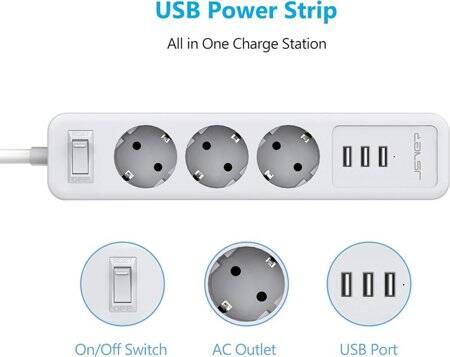 Tuya Smart Wifi InKablolugent Power Strip 4 Usb AC Plug 13A 1.8M For Alexa Google Home UK Plug - 2