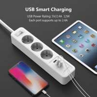 Tuya Smart Wifi InKablolugent Power Strip 4 Usb AC Plug 13A 1.8M For Alexa Google Home UK Plug - 3