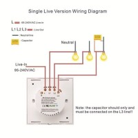 Tuya WiFi 1 Channel Touch Smart Switch Double Control Type 86 UK Plug White - 2