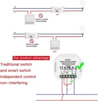 Tuya WiFi Light Dimmer Module 220-240V QS-Wifi-D01-TRIAC Original Packing Size: 51x47x22mm - 2