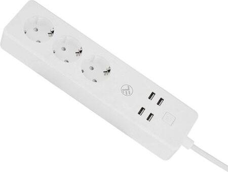 Tuya Wifi Smart Power Strip 4 Usb 4 AC Plug 10A 1.8M For Alexa Google Home French Plug - 1