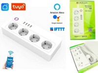 Tuya Wifi Smart Power Strip 4 Usb AC Plug 16A 1.8M For Alexa Google Home EU Plug - 3