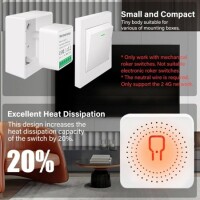 Tuya Wifi Smart Switch ModuleS03 1 Channel Double Control 220-240V 2300W For Alexa Wiring: Need With Fire And Zero Wire Original Packing Size: 51x47x17mm - 2