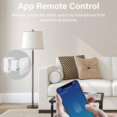 Tuya Wifi Smart Switch ModuleS03 1 Channel Double Control 220-240V 2300W For Alexa Wiring: Need With Fire And Zero Wire Original Packing Size: 51x47x17mm - 4